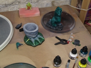 Godzilla brush holder