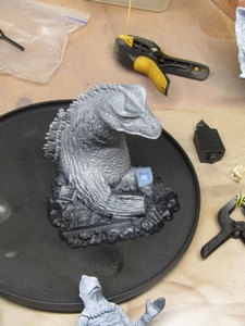 Godzilla bust