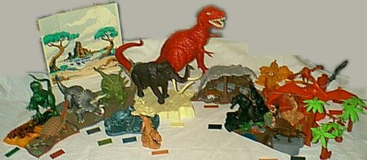 Aurora prehistoric scenes model kits