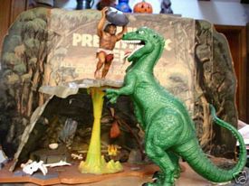 Prehistoric scenes cave display