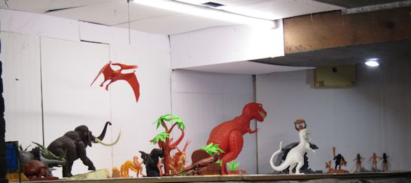 prehistoric scenes display