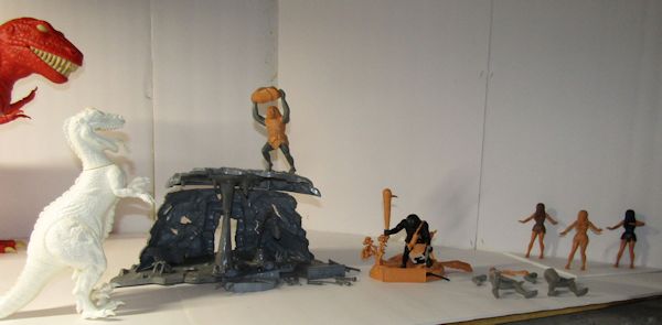 prehistoric scenes display