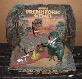 Prehistoric scenes cave display
