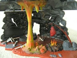 Prehistoric scenes cave display