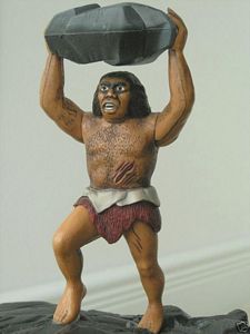 Prehistoric scenes cave display