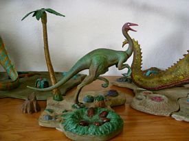 Aurora Prehistoriic Scenes built up models