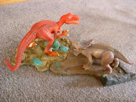 Aurora Prehistoriic Scenes built up models