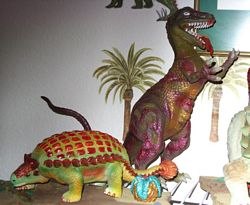 Aurora Prehistoriic Scenes built up models