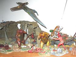 Aurora Prehistoriic Scenes built up models