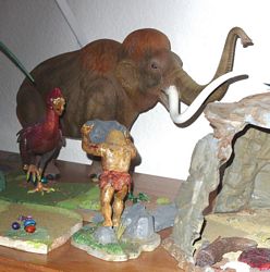 Aurora Prehistoriic Scenes built up models