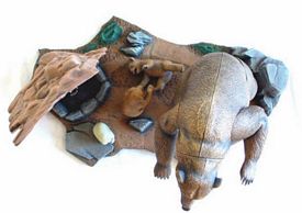 aurora prehistoric scenes model
