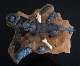 aurora prehistoric scenes model