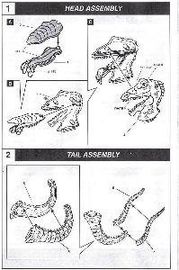 aurora prehistoric scenes instruciton sheet
