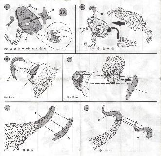 aurora prehistoric scenes instruciton sheet