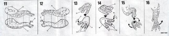 aurora prehistoric scenes instruciton sheet