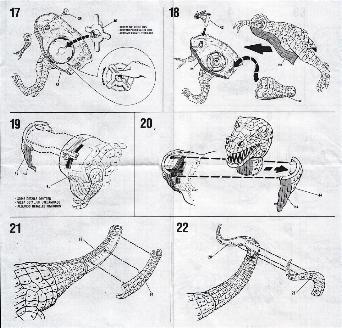 aurora prehistoric scenes instruciton sheet