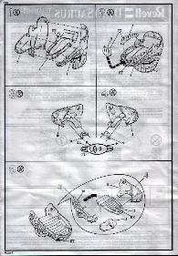 aurora prehistoric scenes instruciton sheet