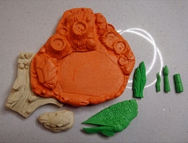 Aurora prehistoric scenes resin model add on
