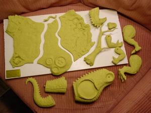 Aurora prehistoric scenes resin model add on