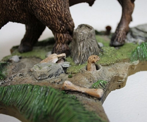 Aurora prehistoric scenes resin model add on