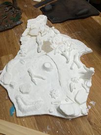 Aurora prehistoric scenes resin model add on