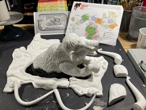 Aurora prehistoric scenes resin model add on