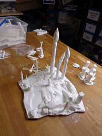 Aurora prehistoric scenes resin model add on