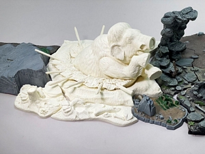 Aurora prehistoric scenes resin model add on
