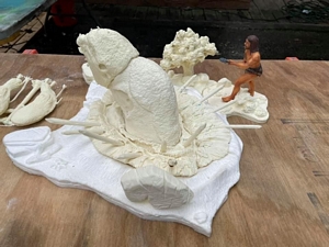 Aurora prehistoric scenes resin model add on