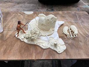 Aurora prehistoric scenes resin model add on
