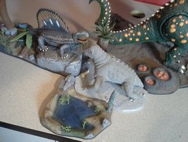 Aurora prehistoric scenes resin model add on