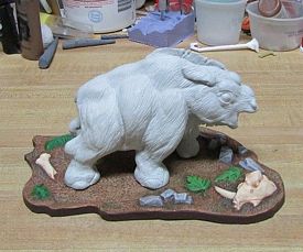 Aurora prehistoric scenes resin model add on