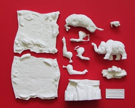 Aurora prehistoric scenes resin model add on