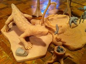 Aurora prehistoric scenes resin model add on