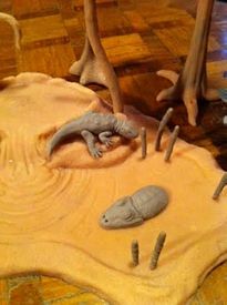 Aurora prehistoric scenes resin model add on