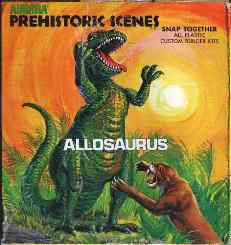 Aurora 1971 Allosaurus model box
