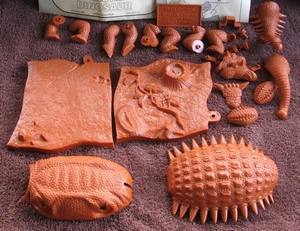 Armored dinosaur model parts