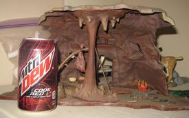 Prehistoric scenes cave display