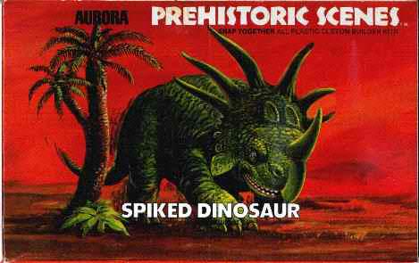 Aurora 1972 spiked dinosaur box